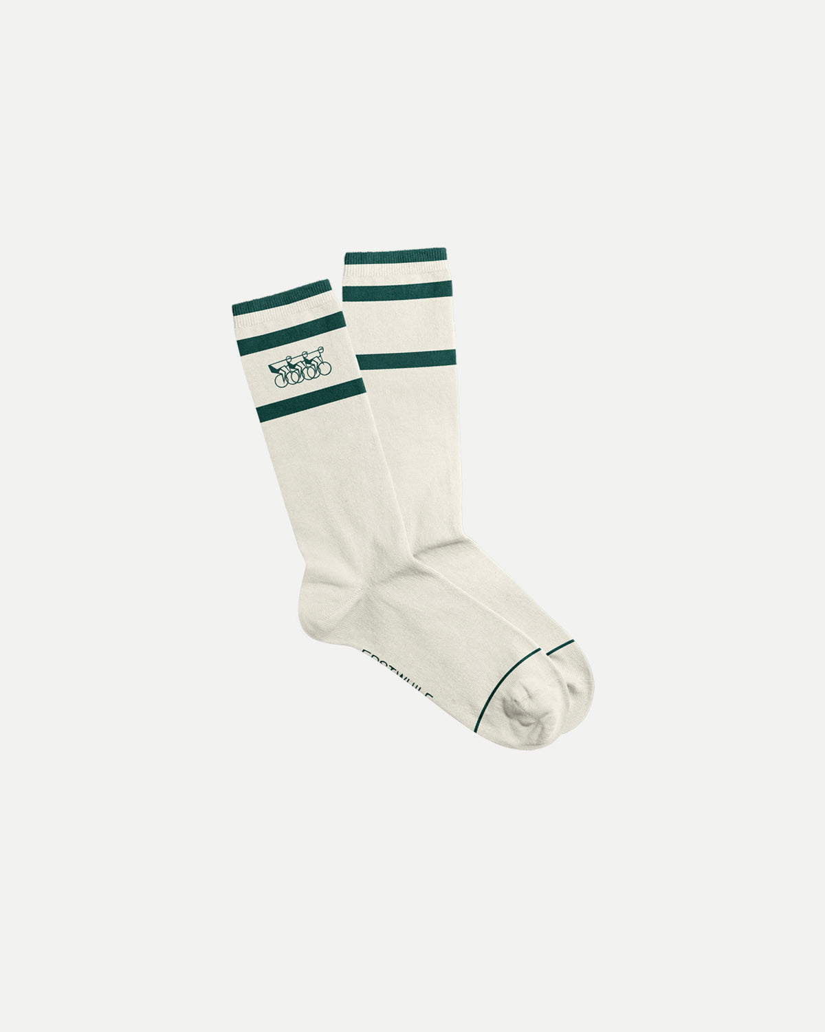 Crew Sock - Ivory/Green