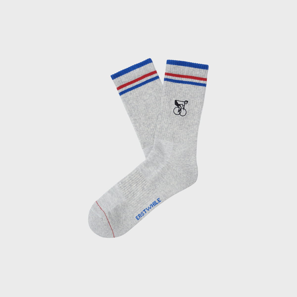 Crew Sock - Grey/Blue/Red