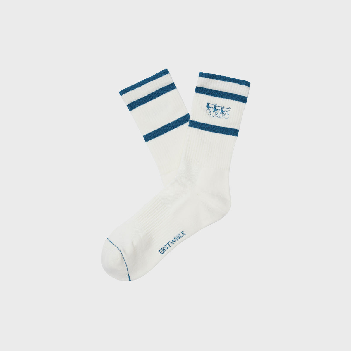 Crew Sock - Ivory/Petrol
