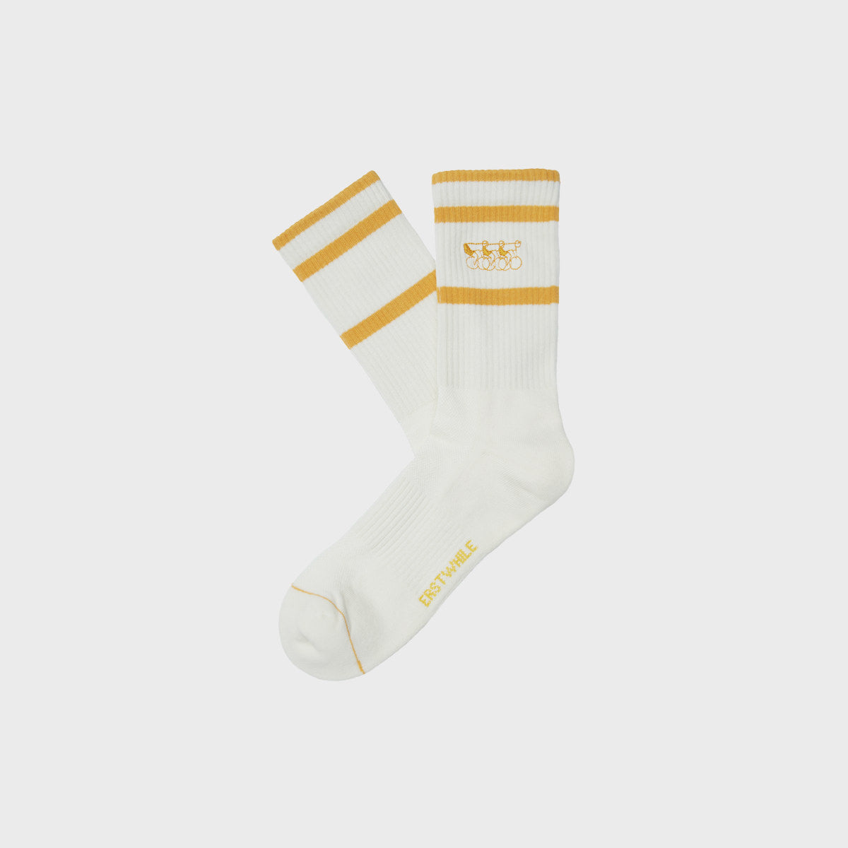 Crew Sock - Ivory/Yellow