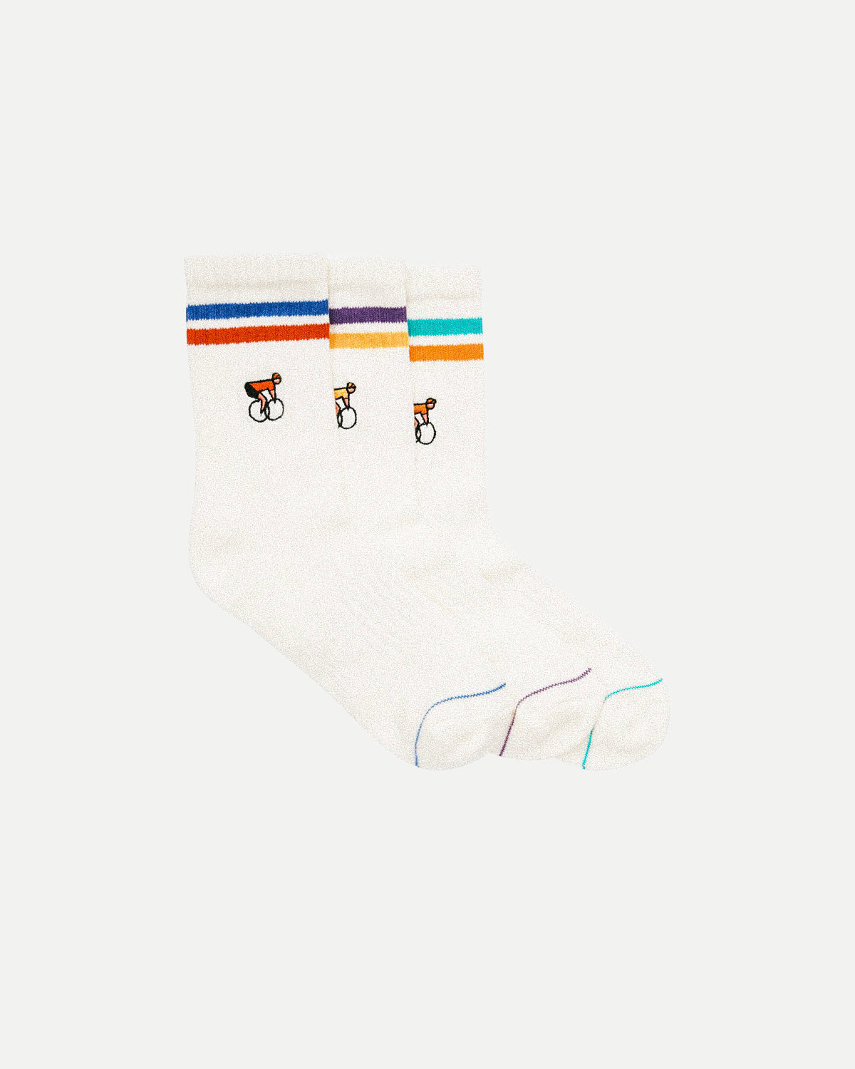 Gift Box socks - Ivory Mixed Stripes