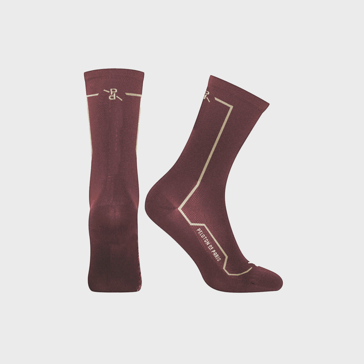 PDP Lightweight Merino Cycling Sock | Bordeaux