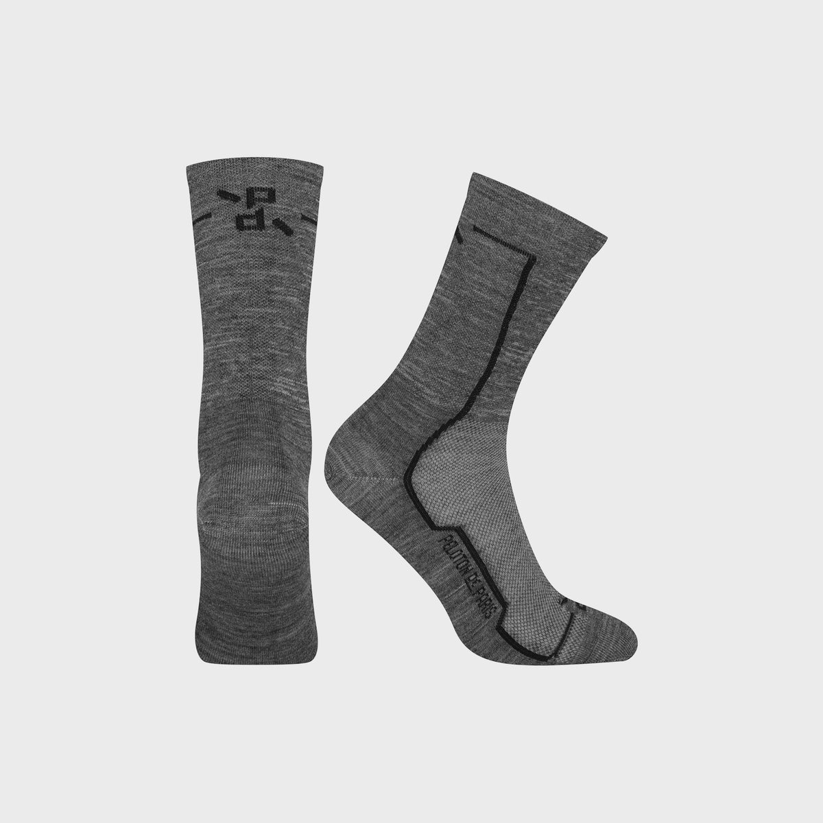 Lightweight Merino Cycling Sock | Grey Melange