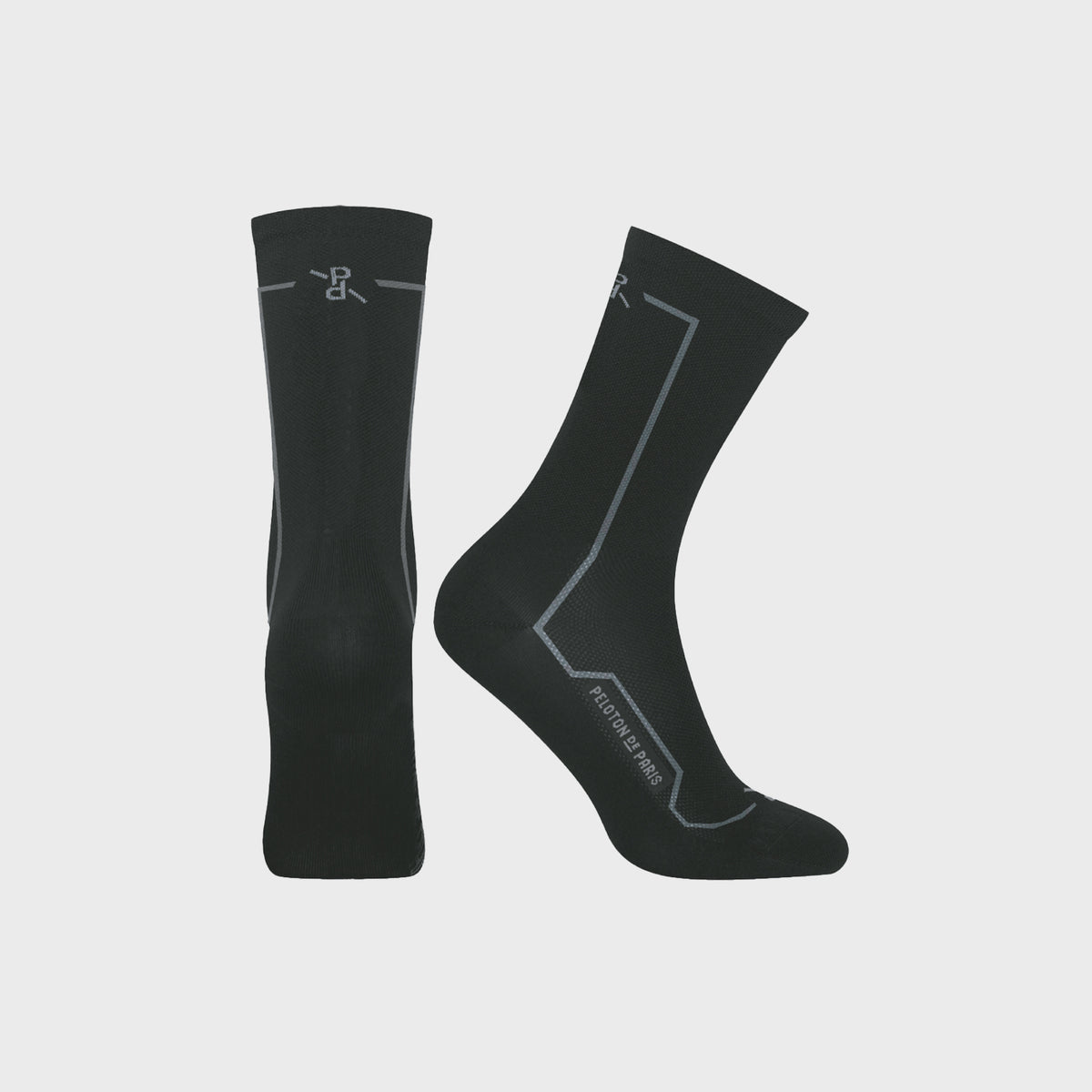 PDP Lightweight Merino Cycling Sock | Grey/Black