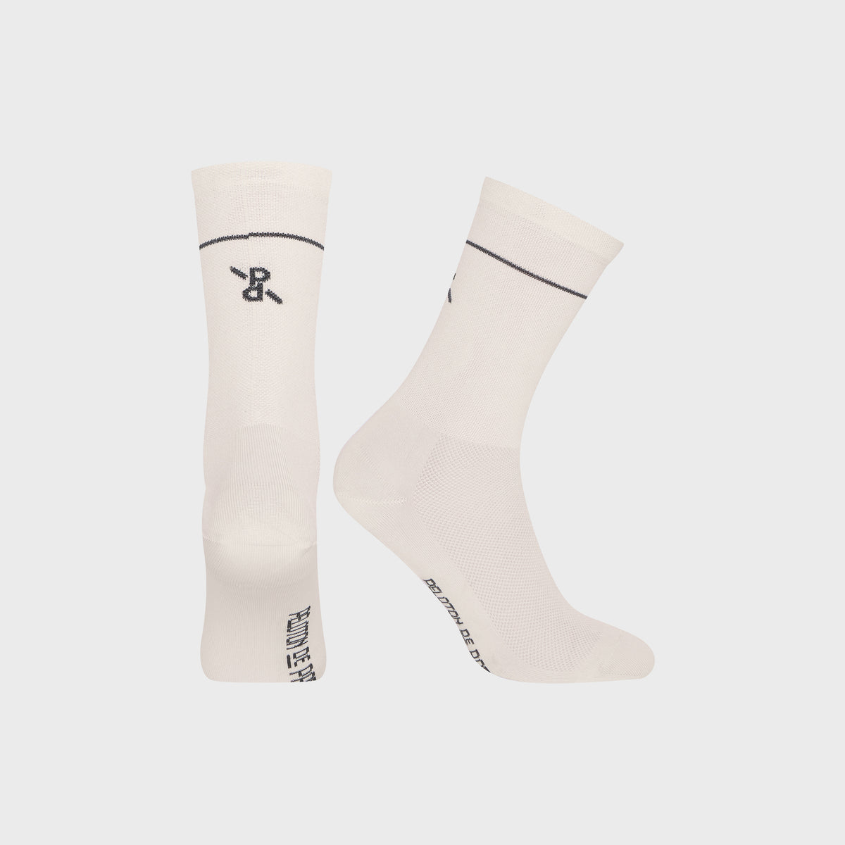 Single Stripe Cycling Socks | Cream - Black