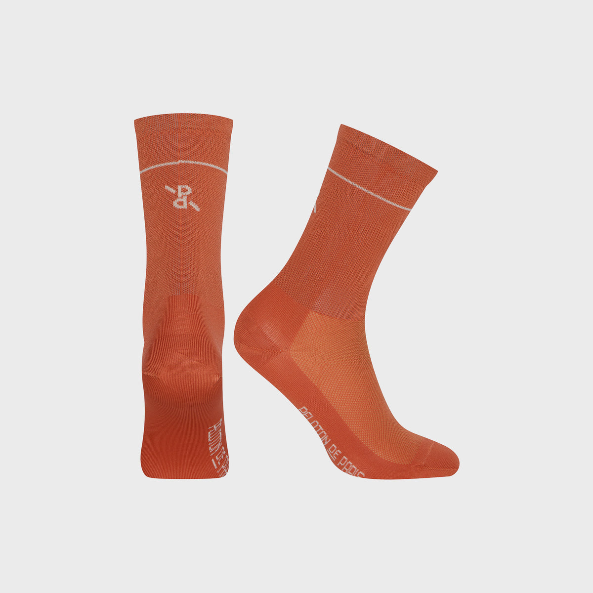 Single Stripe Cycling Socks | Rust - Cream