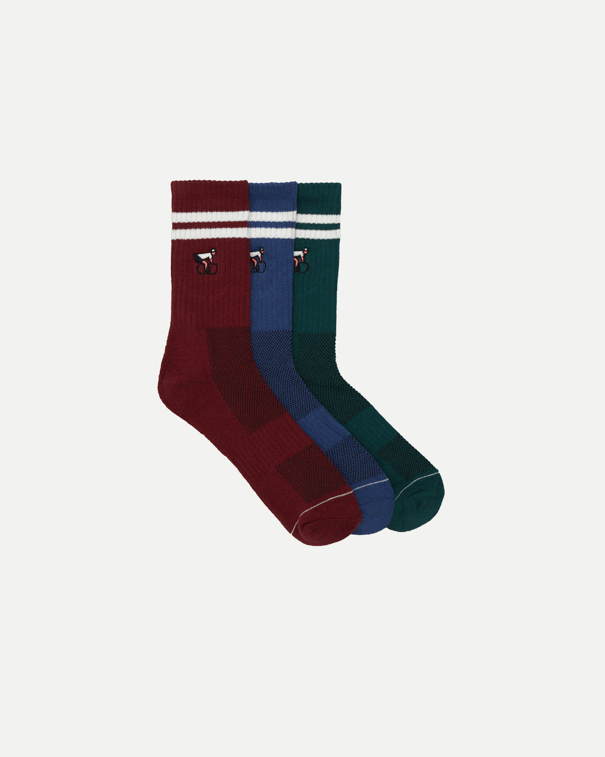 Gift Box Socks - Blue Burgundy Dark Green