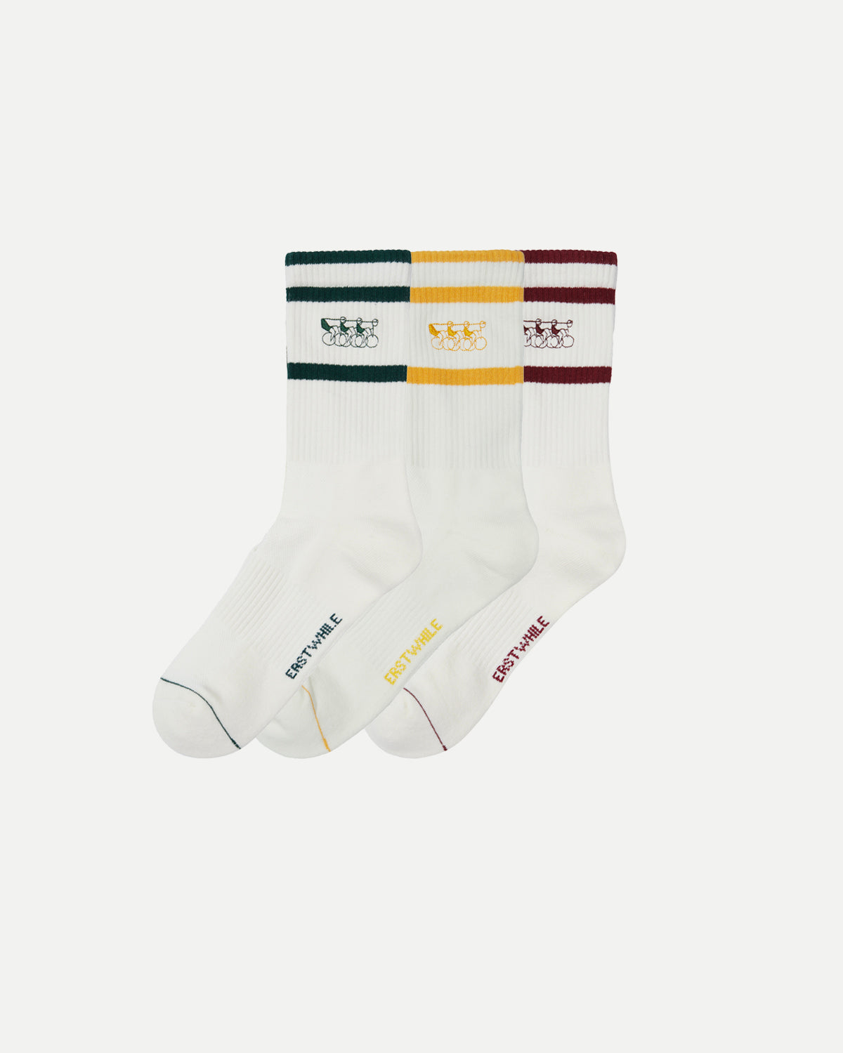 Logo - 3-Pack Socks - Green/Honey/Burgundy