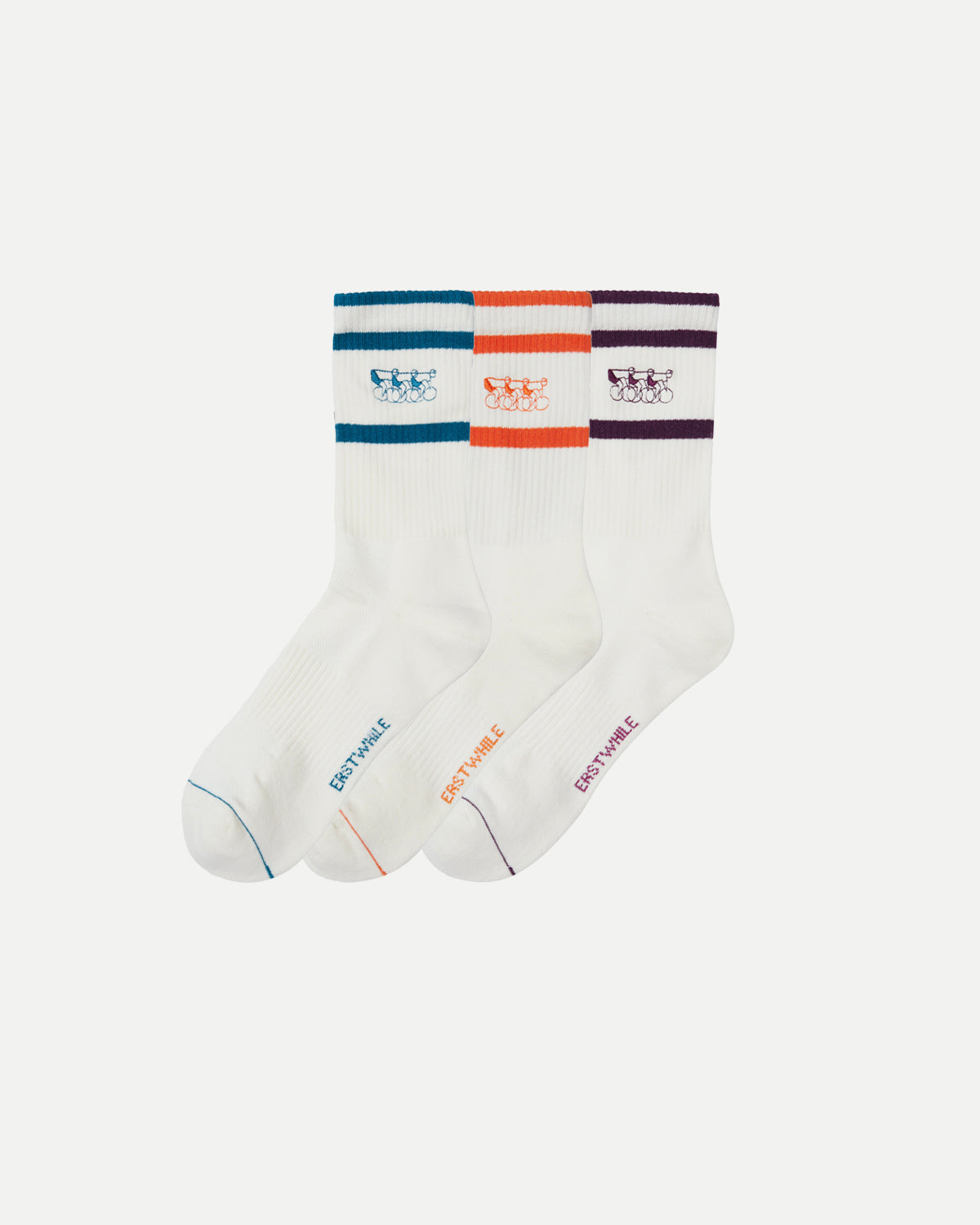 Logo - 3-Pack Socks - Petrol/Orange/Plum