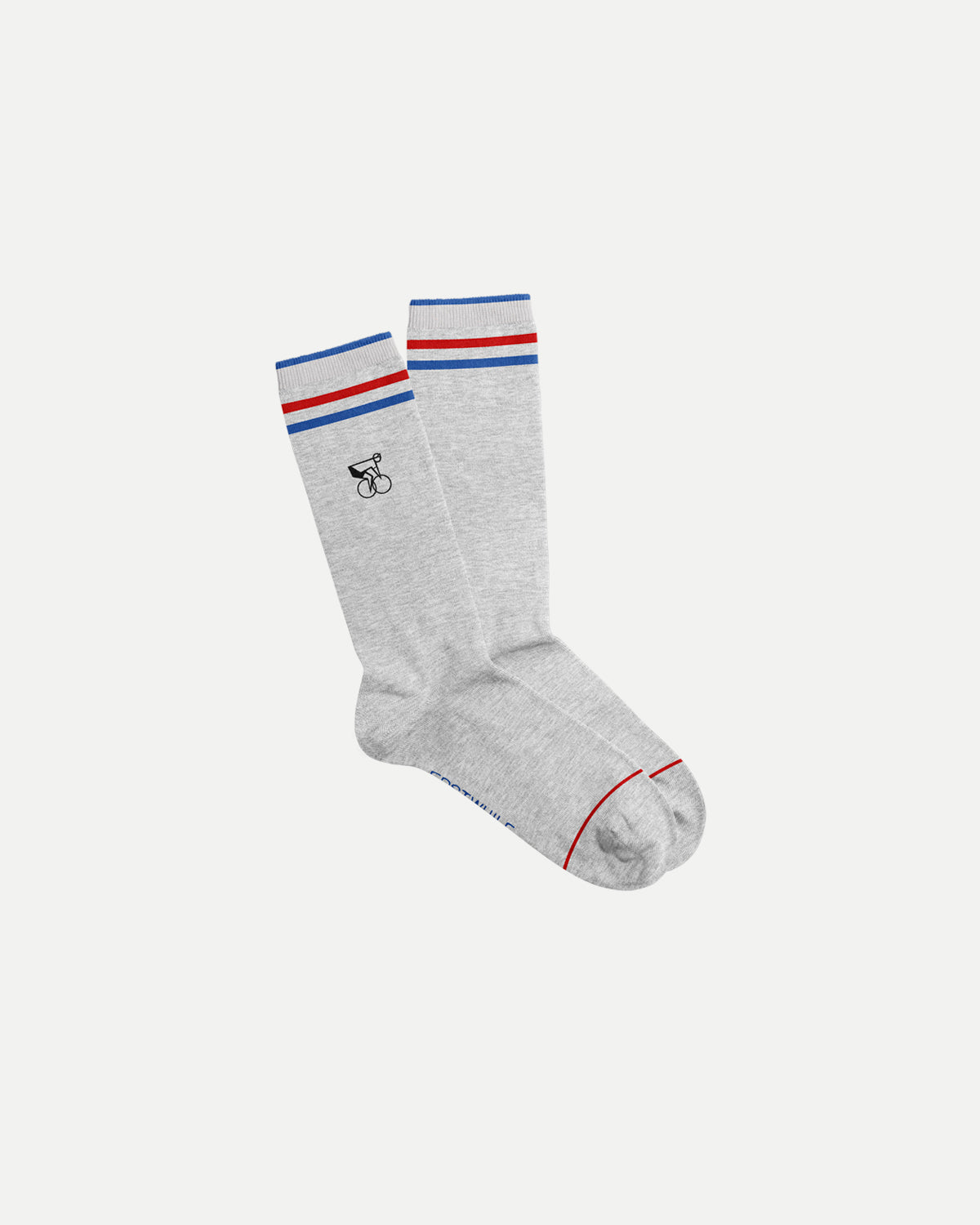 Crew Sock - Grey/Blue/Red