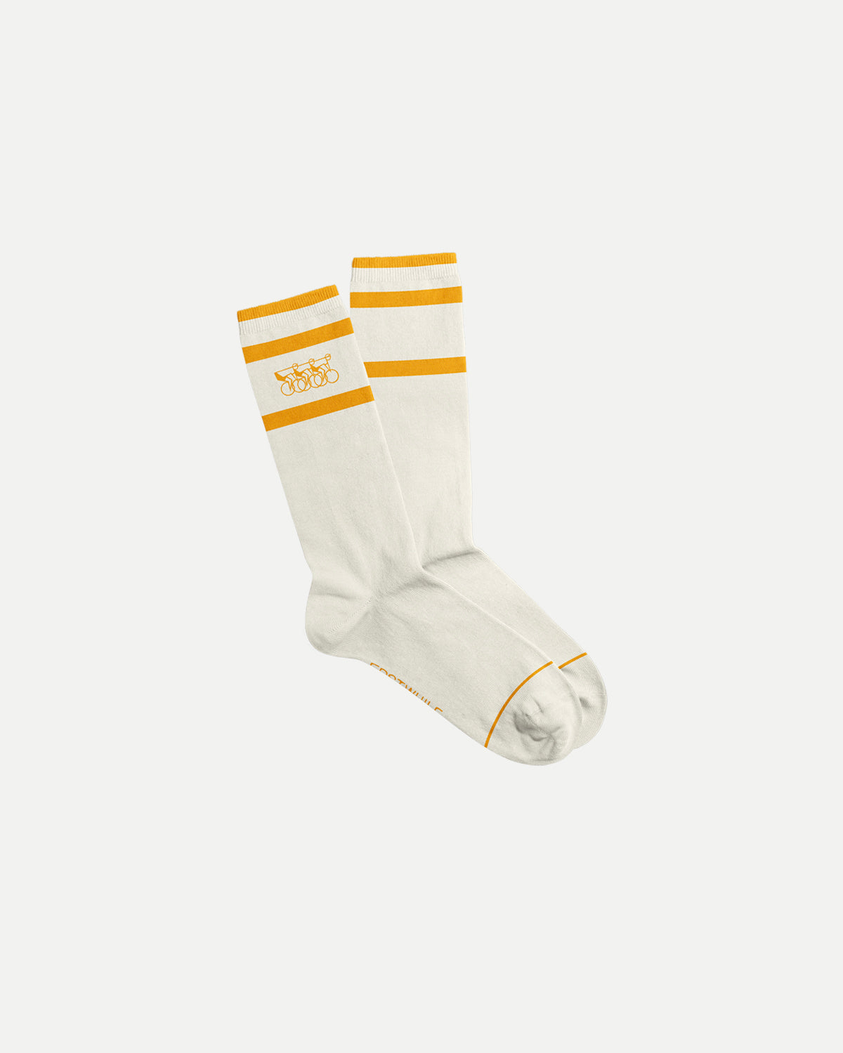 Crew Sock - Ivory/Yellow