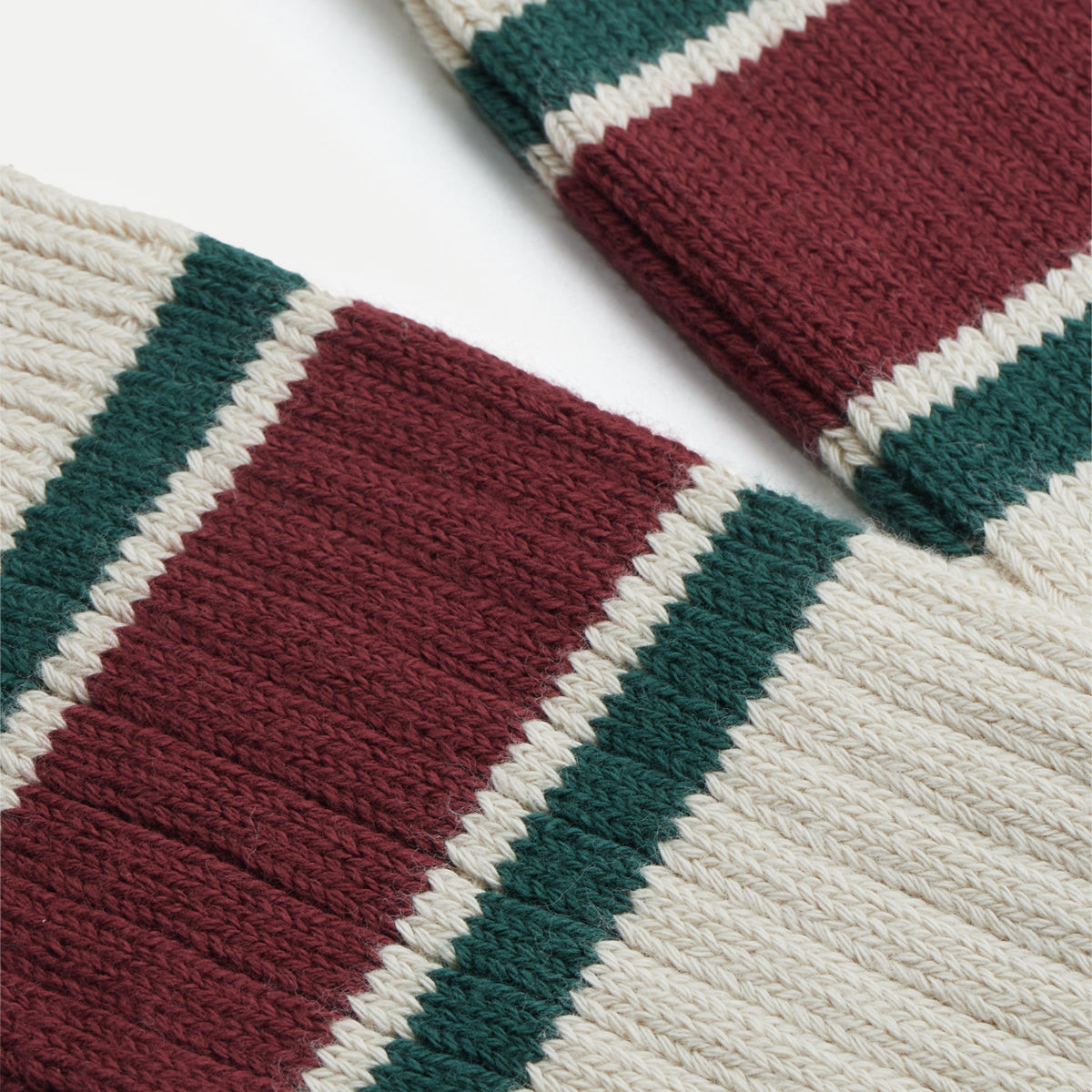 Outdoor Sock - Beige/Green/Bordeaux