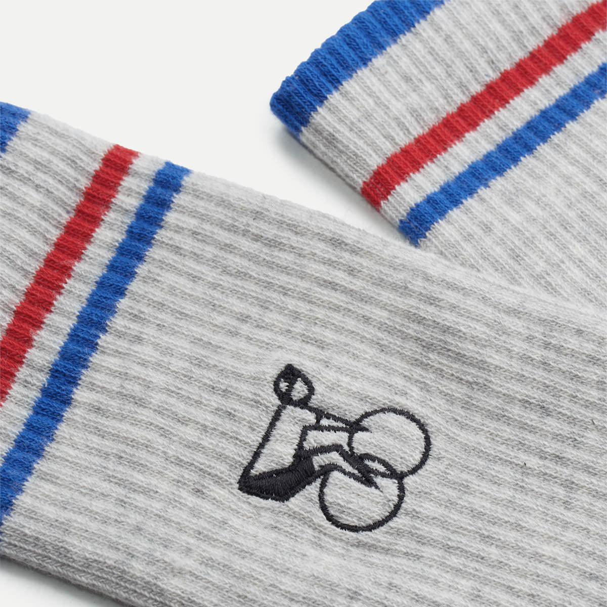 Crew Sock - Grey/Blue/Red
