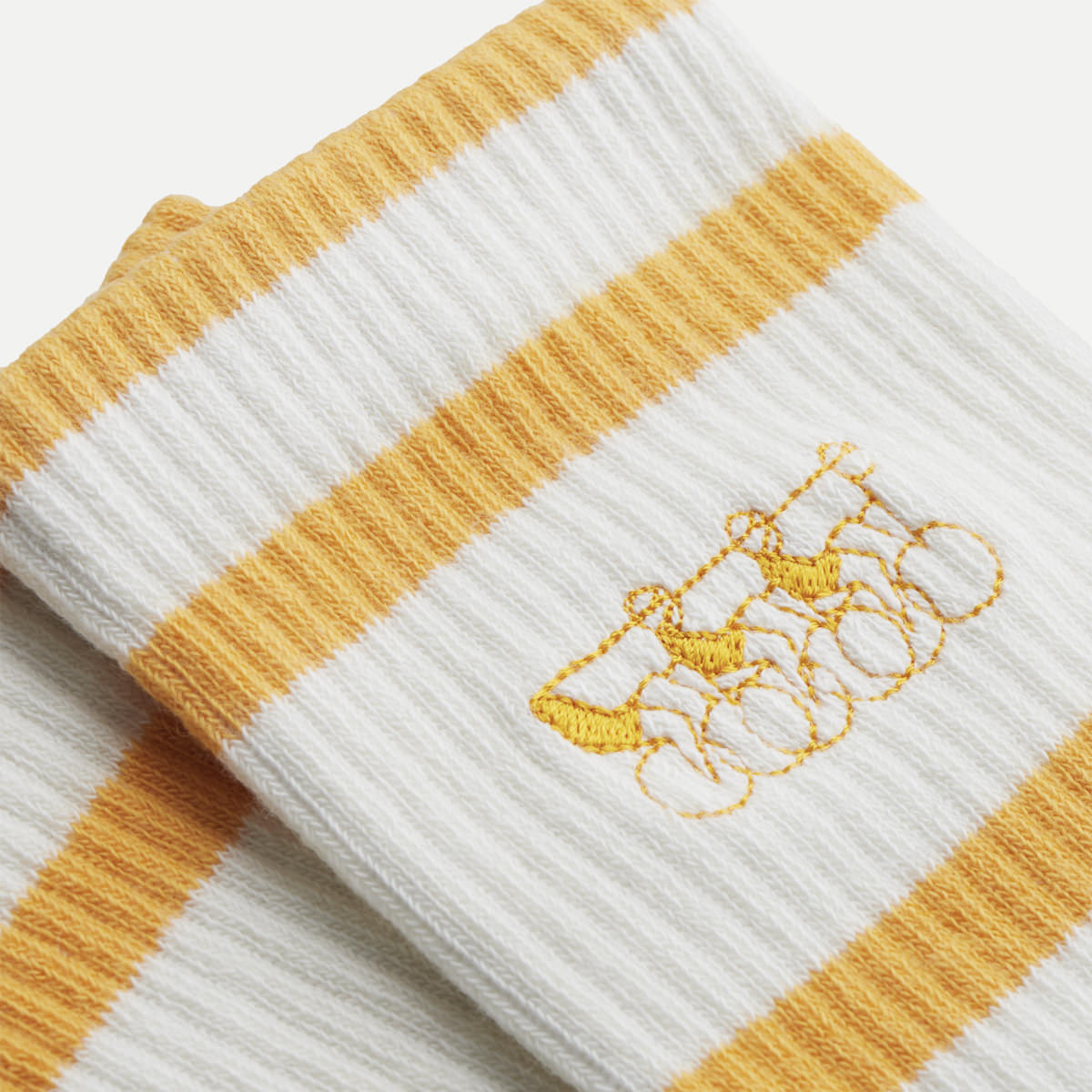 Crew Sock - Ivory/Yellow