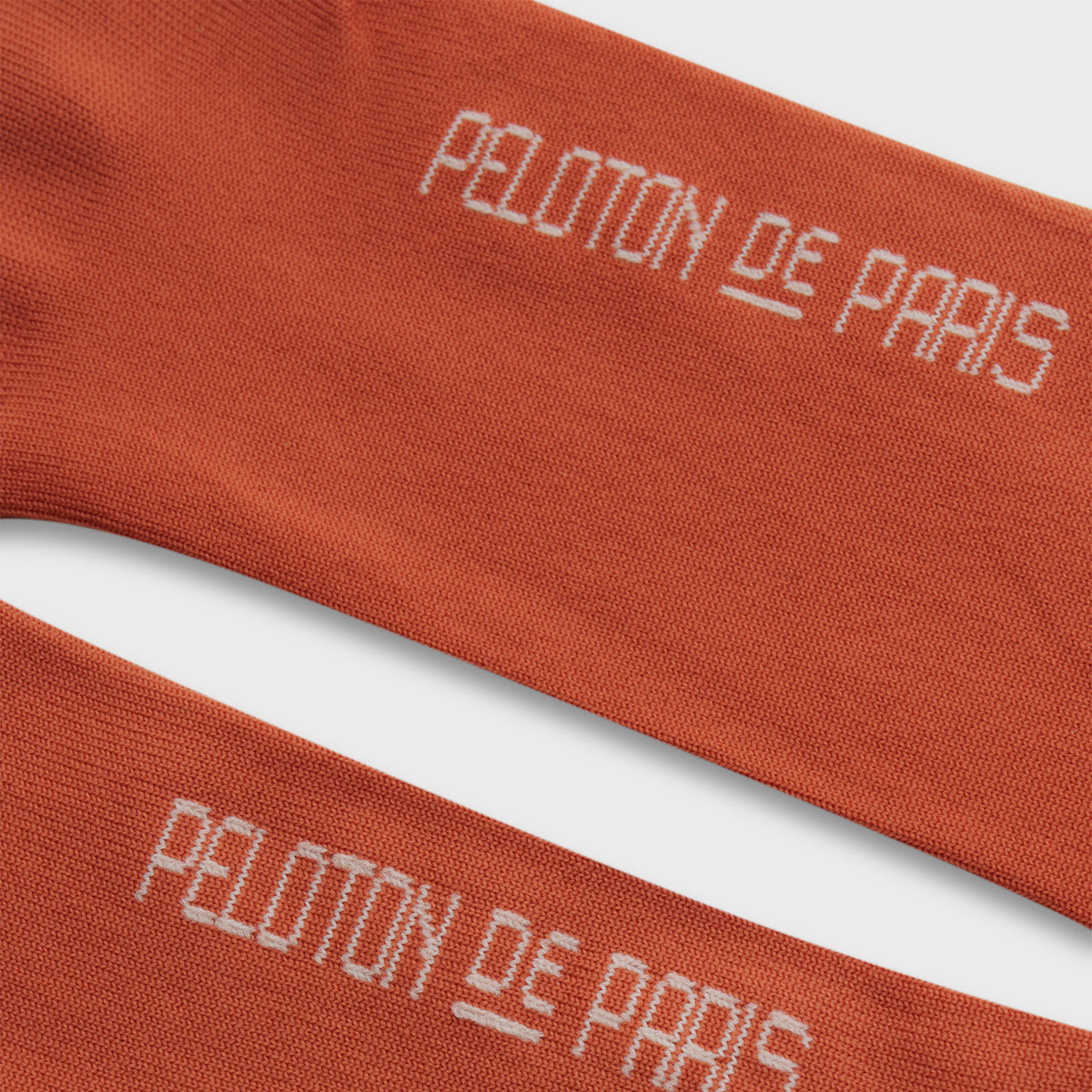 Single Stripe Cycling Socks | Rust - Cream