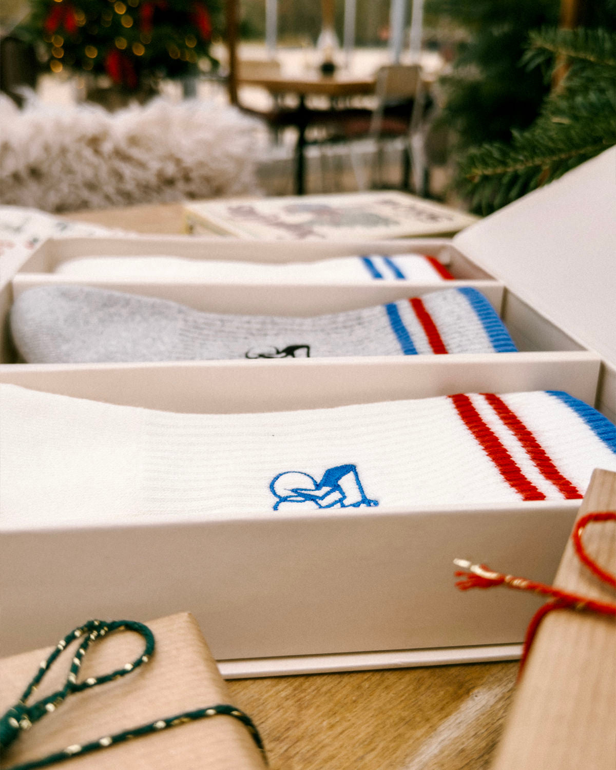 Gift Box - Red & Blue Socks