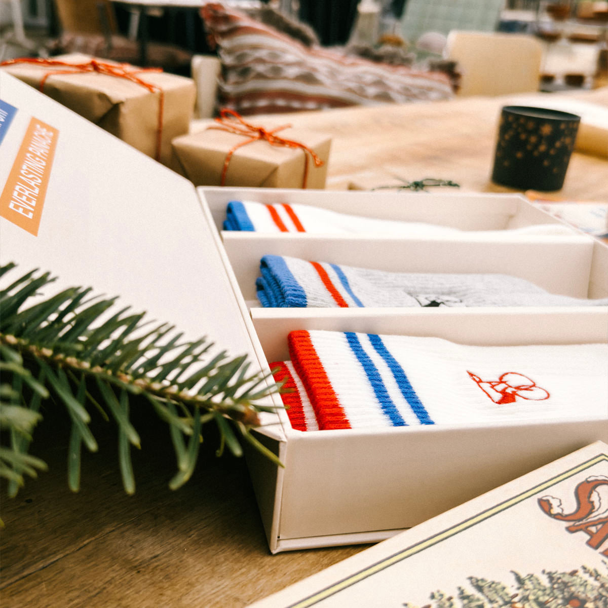 Gift Box - Red & Blue Socks