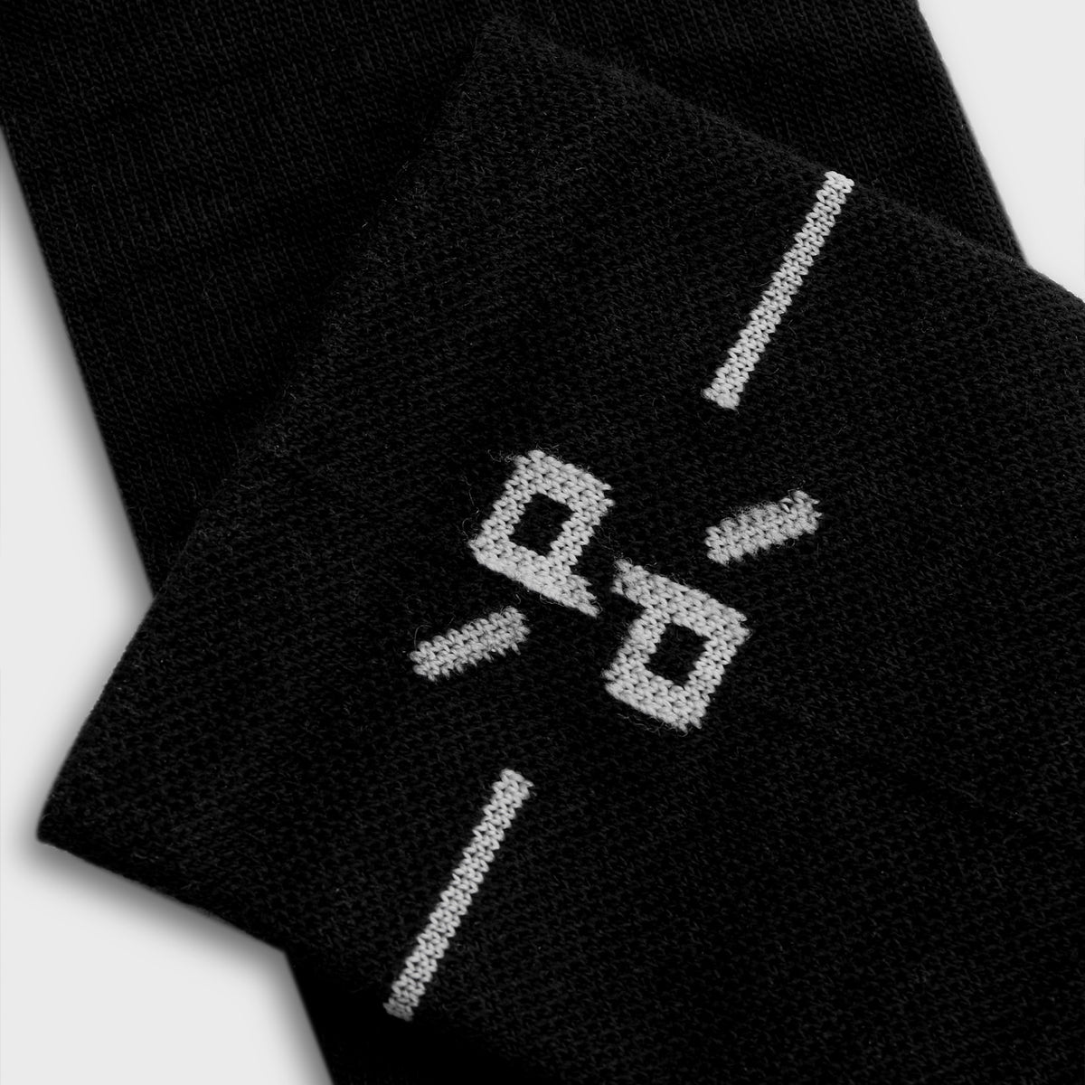 Lightweight Merino Cycling Sock | Black - White