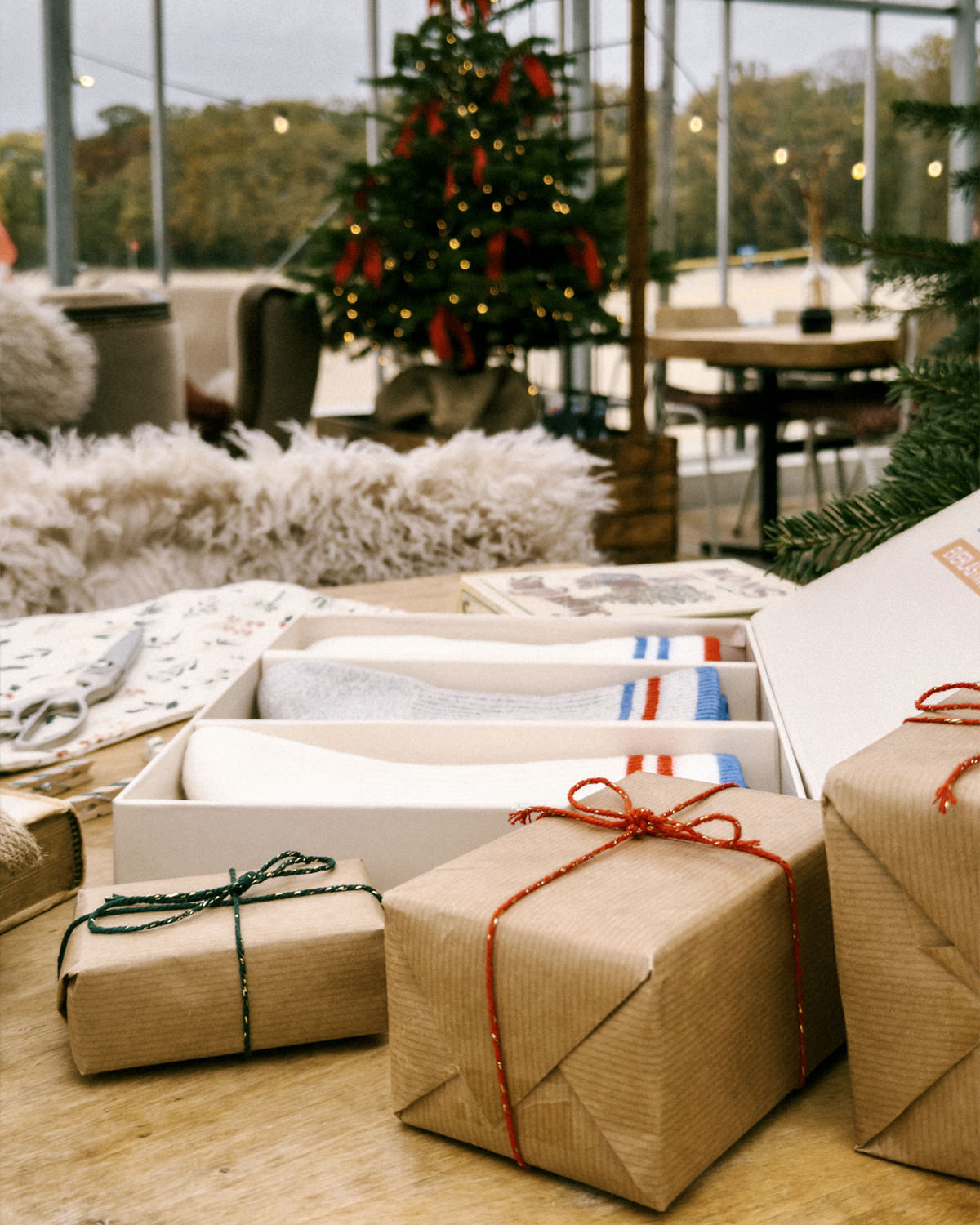 Gift Box - Red & Blue Socks