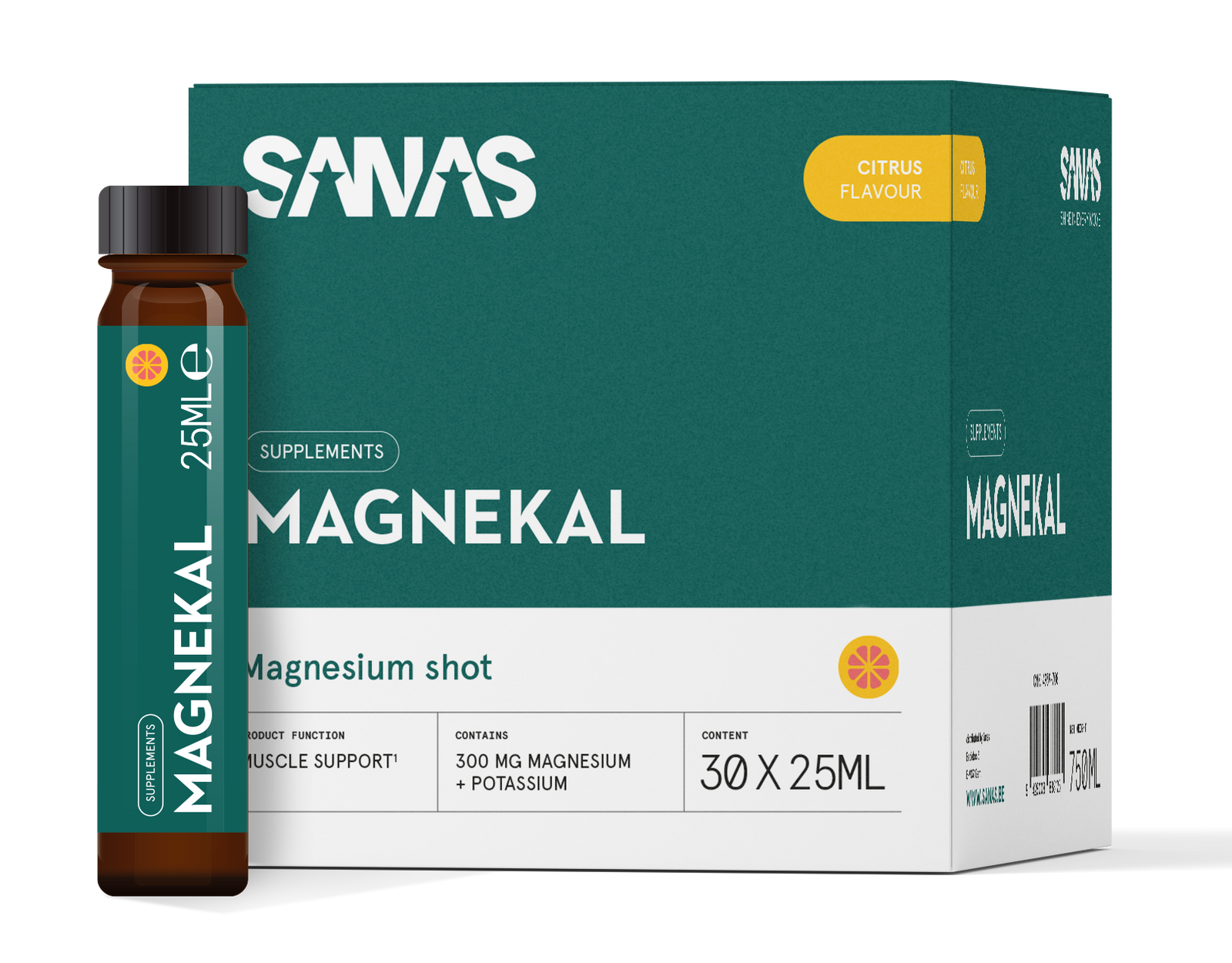 Magnekal Magnesium Shot - 30 x 25 ml - Citrus