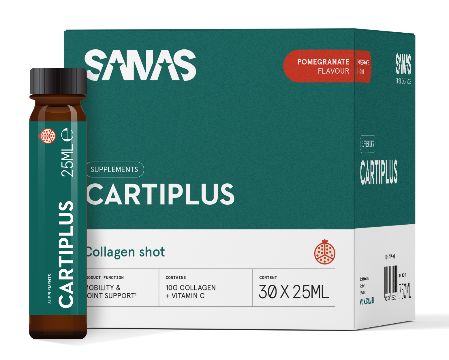 Cartiplus Collagen Shot - 30 x 25 ml - Raspberry Yuzu
