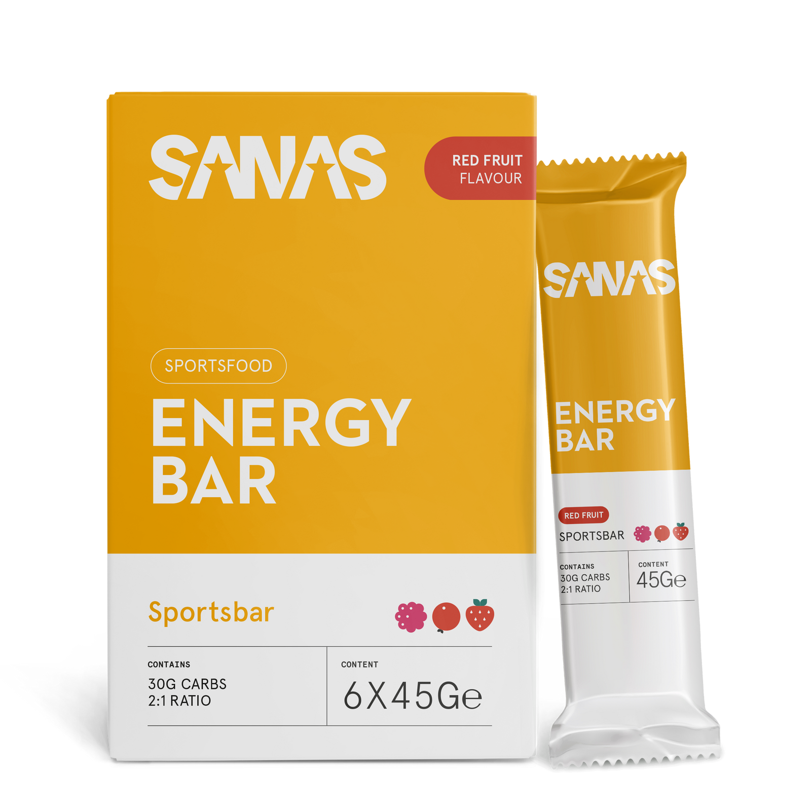 Energy Bar - 6 Bars - Red Fruits