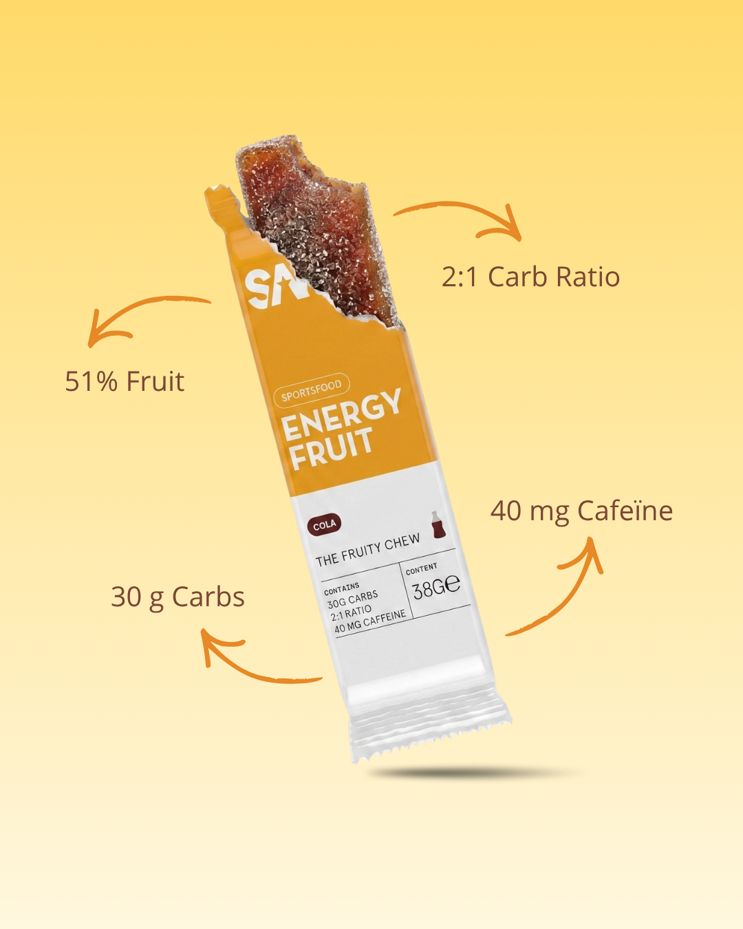 Energy Fruit - 18 Bars - Orange