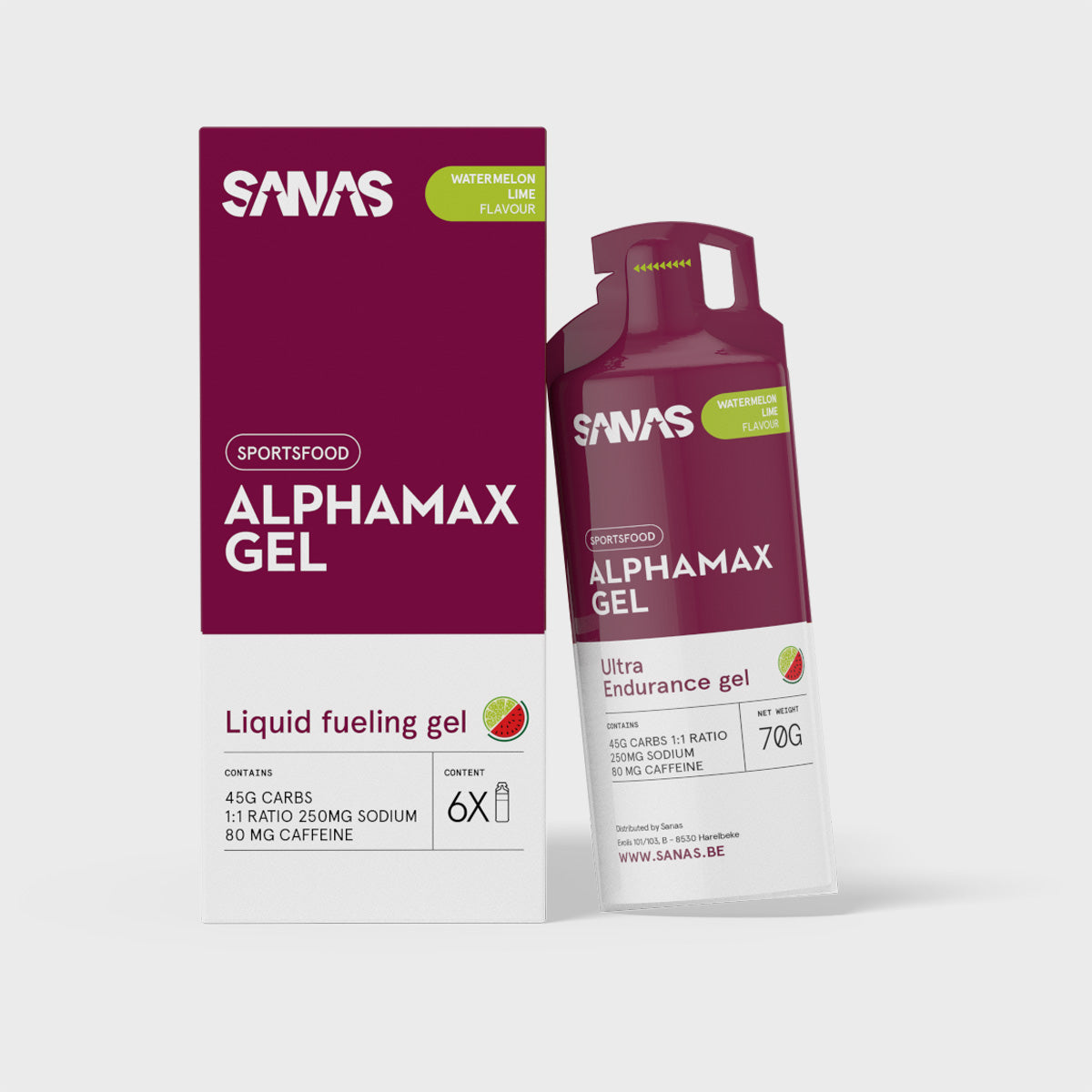 ALPHAMAX GEL WATERMELON LIME CAFF 6 x 70G