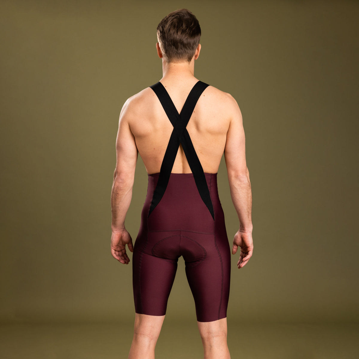 Power - Bib Shorts Men - Burgundy
