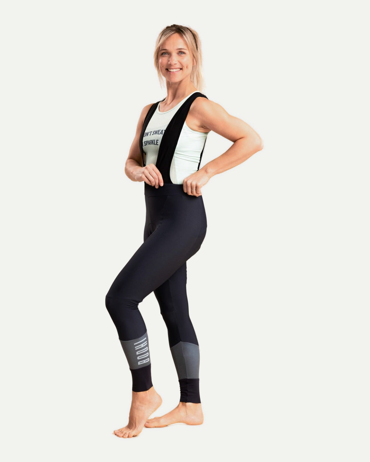 Power - Bib Tights Women - Blue Stone