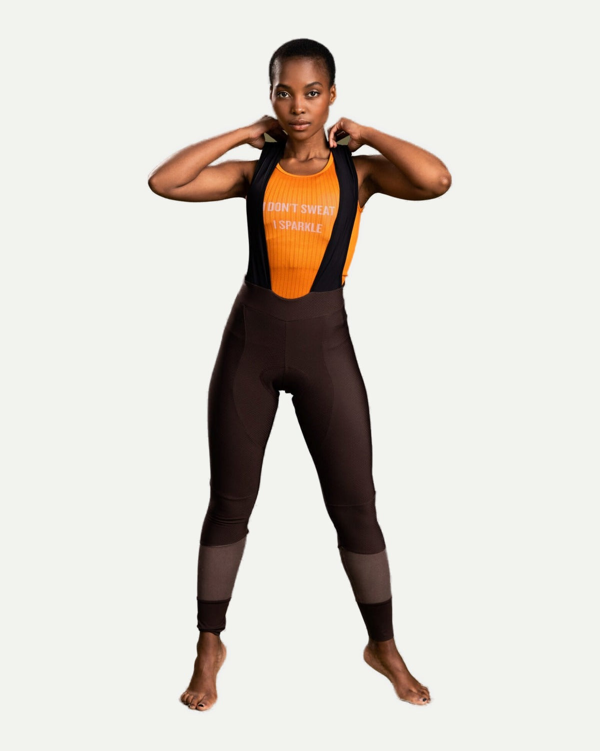 Power - Bib Tights Women - Brown