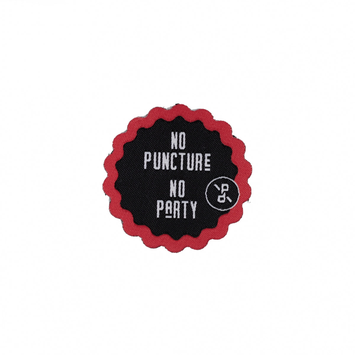 Velcro patch - No Puncture No Party | Assorted Black