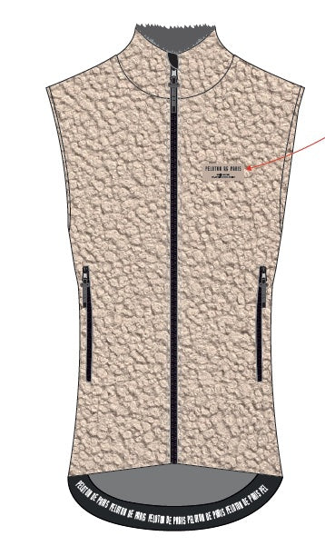 Atlas windproof teddy gilet | Beige