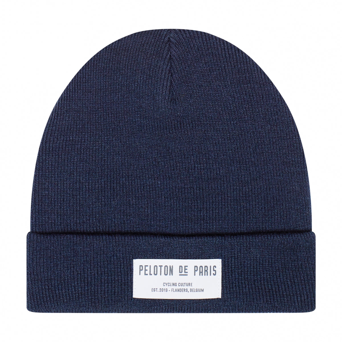Signature Beanie with Woven Label | Navy