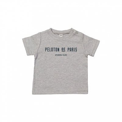 Upcoming Talent' Baby T-Shirt | Striped Grey