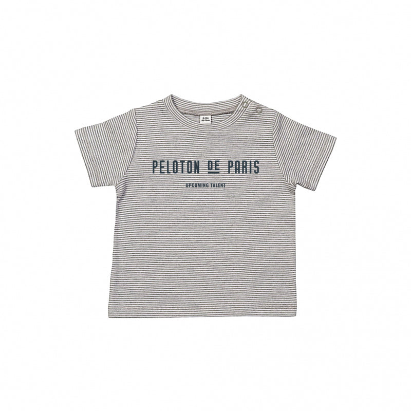 Upcoming Talent' Baby T-Shirt | Striped Grey