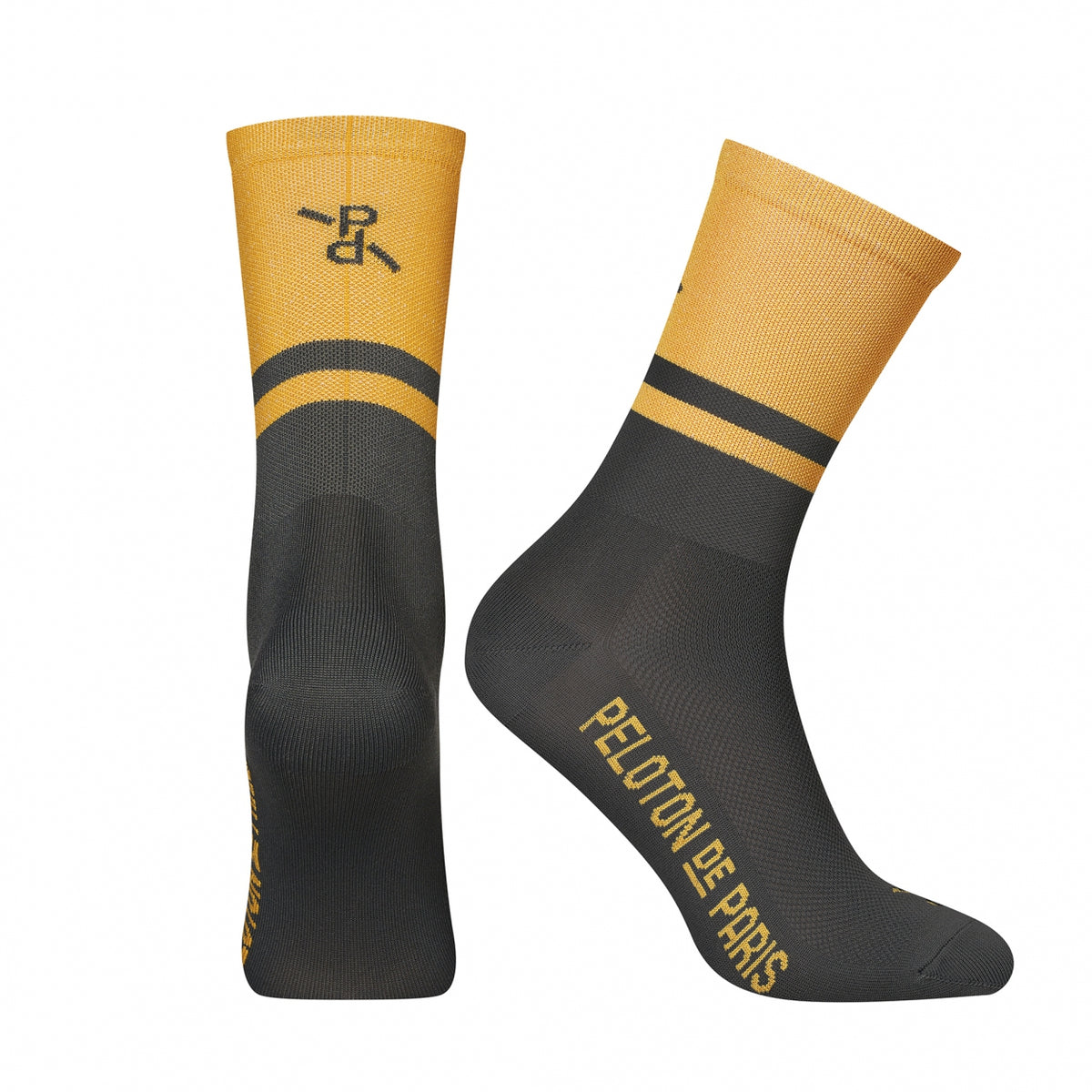 Two-Tone  PLTN Socks | Ochre/Grey
